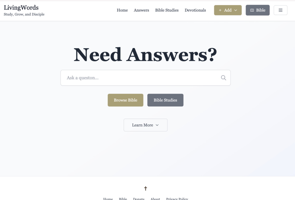 The Living Words Project Website